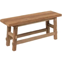 Bank Tuscany aus Teakholz, skandinavischer Stil, natur, 100 cm, robustes Design für den Innenbereich