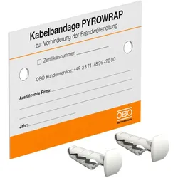 OBO 7203140 Kennzeichnungsschild für Kabelbandage 100x70 Polyvinylchlorid weiß KS-FSB DE