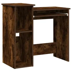 vidaXL Schreibtisch mit Regal Räuchereiche 84x40x78 cm Holzwerkstoff
