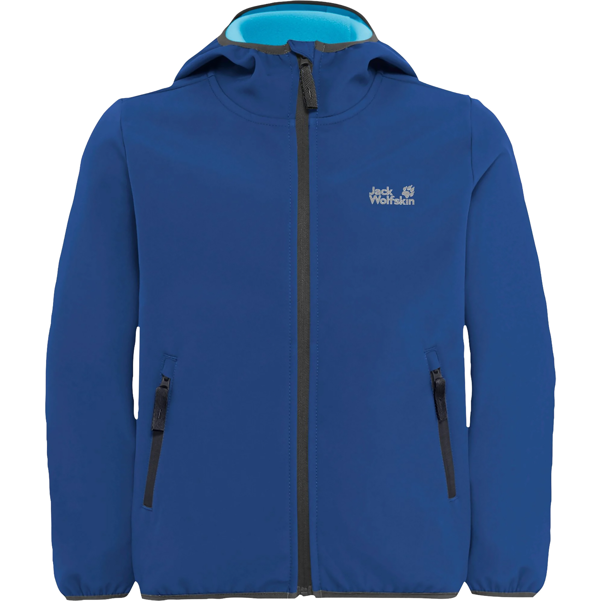 Jack Wolfskin Fourwinds Kinder Softshelljacke blau Größe 116 Camping Isolierend