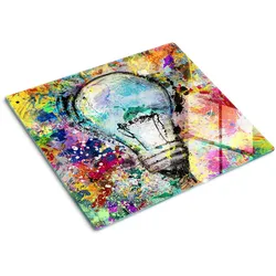 GLASPLATTE 60x52 cm Birne