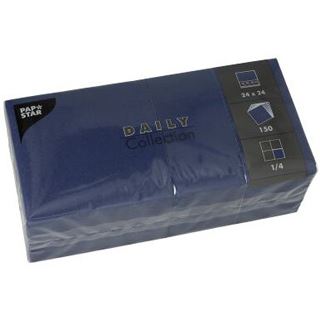 PAPSTAR Servietten Daily Collection dunkelblau 2-lagig 12,0 x 12,0 cm 150 St.