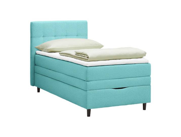 Boxspringbett Miami in Türkis ca. 100x200cm
