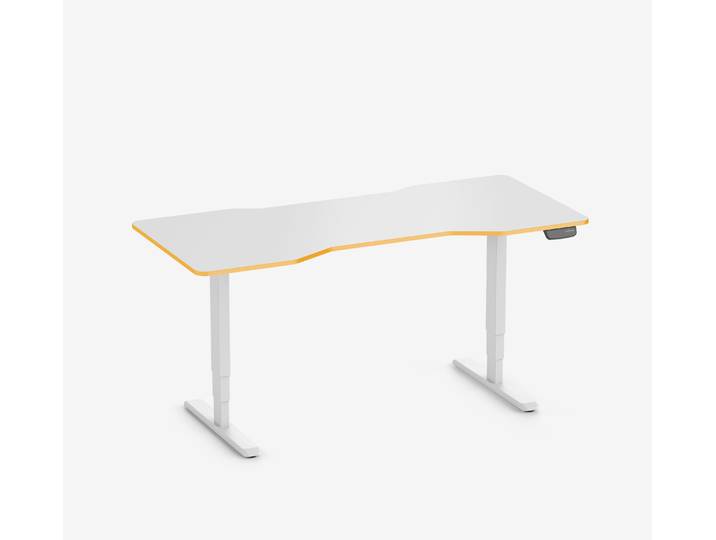 Primus Gamingschreibtisch Cockpit, Weiß Silk-Touch Sundown 180x80
