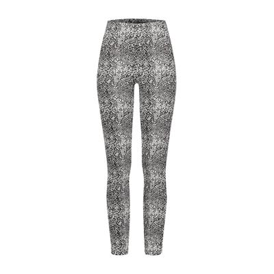 Leggings CLOUD 5IVE "CLOUD 5IVE Viskose Stoffhose Schlangenhaut Muster", Damen, Gr. M, US-Größen, schwarz-weiß (schwarz, weiß), 43% Polyester, 42% Viskose, 11% Polyimid, 4% Elasthan, skinny fit, Hosen Leggings