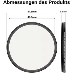 Walimex pro Black Mist Diffusion Filter 1/4 Nano 55mm Kamerafilter Nebelfilter (55 mm, Diffusionsfilter), Objektivfilter, Schwarz