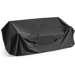 Oviala Business Outdoor-Sofaüberzüge 3 Personen Polyester schwarz