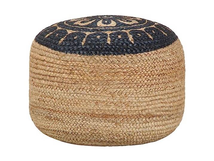vidaXL Poef handgemaakt 45x30 cm jute blauw