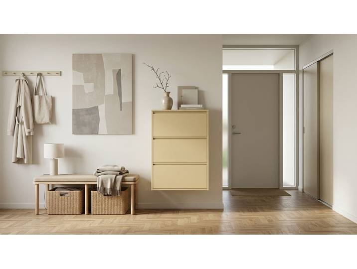 Flurschrank / stylish / gelb Premium Dekore Sandgelb