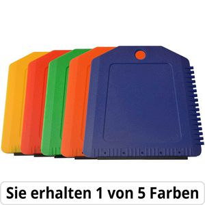 Filmer Eiskratzer 18811, Trapez, farbig sortiert, 11,8 x 11,5 cm, mit Abziehlippe