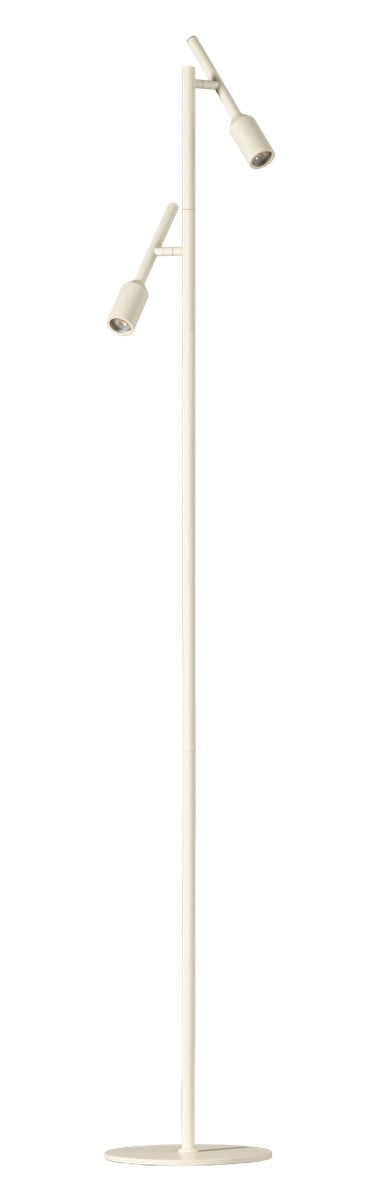 ETH Leeslamp Dirk vloerlamp met 2x GU10 in crème/beige