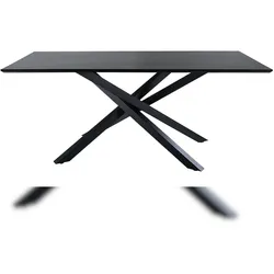 Ebuy24 Piazza Esstisch 90x180cm schwarz.