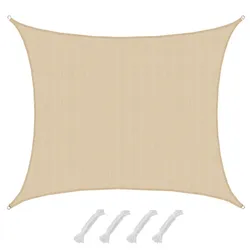UV Sonnensegel Wasserdurchlässig 6x5 - Rechteckig - Sonnenschutz Garten Terrasse