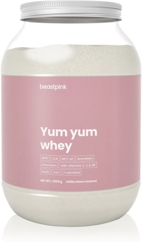 BeastPink Yum Yum Whey Molkenprotein für Damen Geschmack White Chocolate Coconut 1000 g