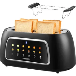 Steinborg XXL 4 Scheiben Toaster Lift Funktion m. Brötchenaufsatz