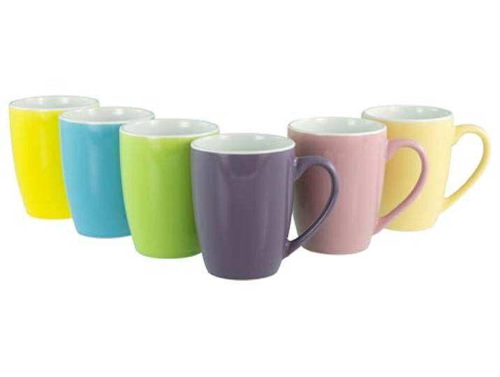 CreaTable\, 23999\, série Universal\, tasses à café Fresh Bicolor\, ensemble de vaisselle de 6 pièces\, tasses à café en grès\, compatibles lave-vaisselle et micro-ondes\, production de qualité.