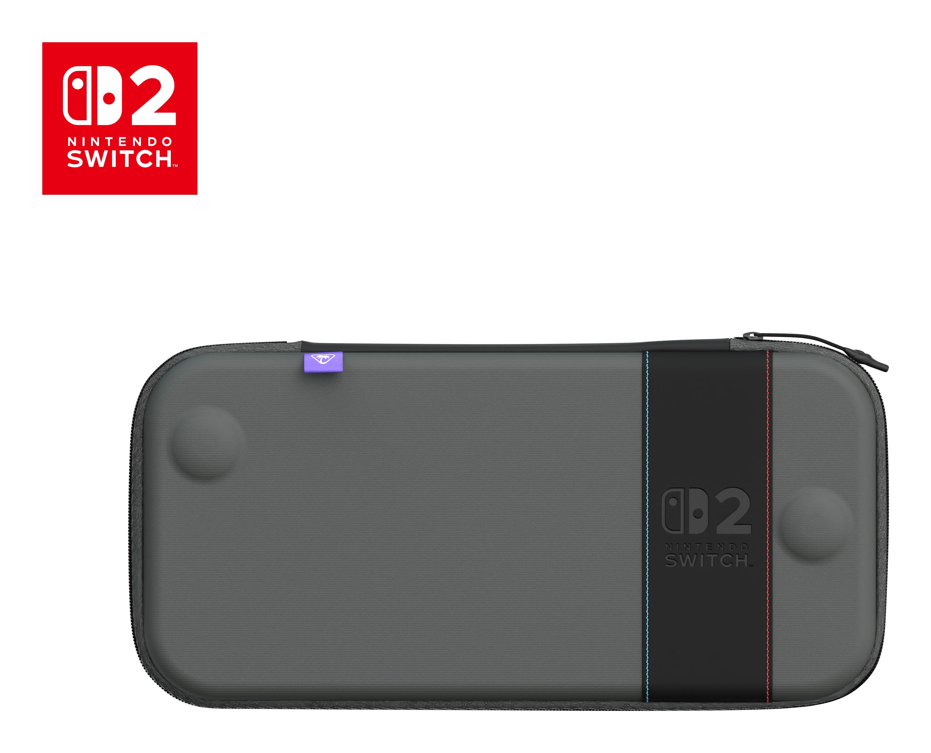 Turtle Beach PlayTrek Etui Offiziell von Nintendo lizenzierte schlanke Hülle zum Schutz deiner Nintendo Switch 2, Antrazitschwarz TBA-8203-85