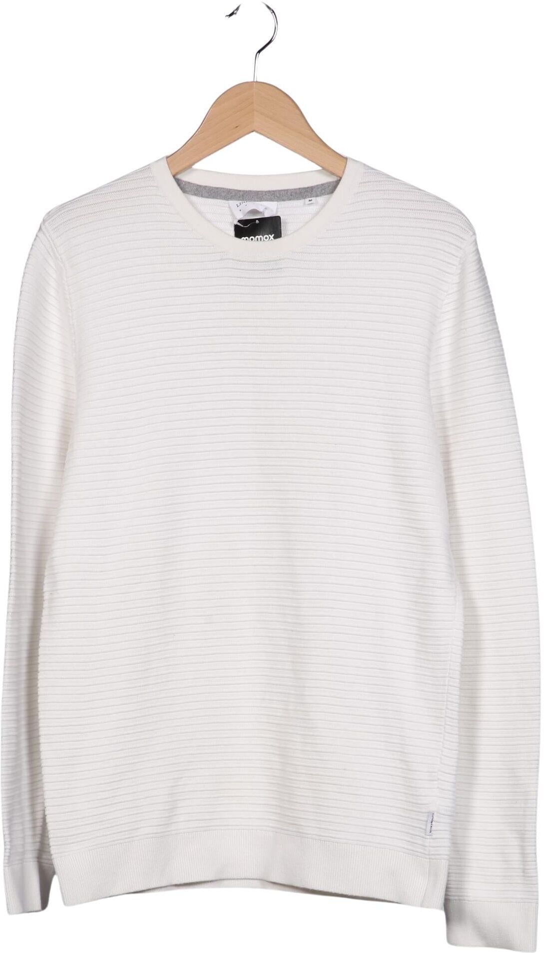 Lindbergh Herren Pullover, Weiß, Gr. M, Baumwolle - Second Hand
