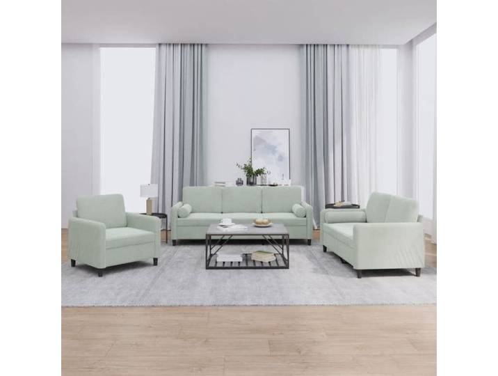 Ensemble de Canapés avec Coussins 3 pcs Canapés avec Accoudoirs et Dossier Ensemble de Meubles Mobilier de Salon 3201954