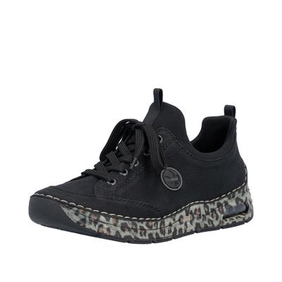 Slip-On Sneaker RIEKER, Damen, Gr. 38, schwarz, Lederimitat, Schuhe, Halbschuh, Freizeitschuh mit Rieker Air-Ausstattung