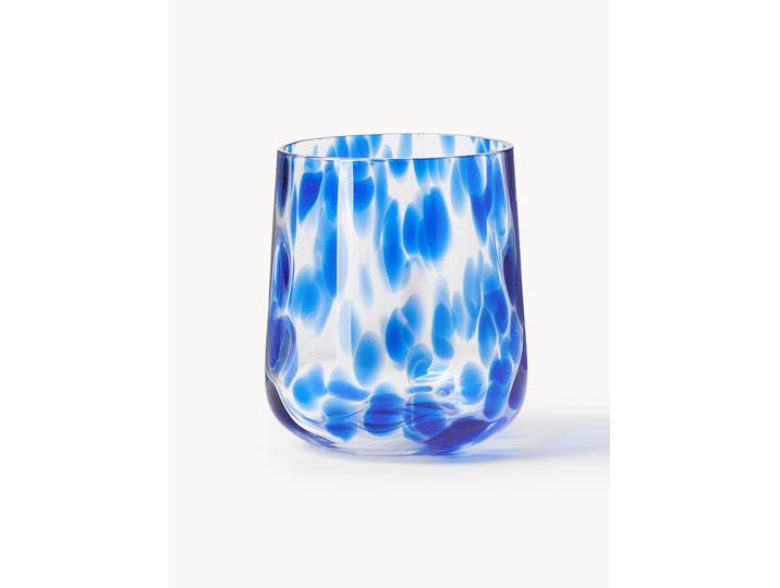 Verres à eau artisanaux en verre moucheté Oakley, 4 pièces