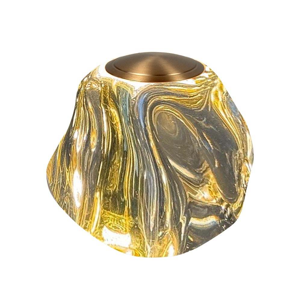 Highlight Tafellamp Melina zwart met amber glas