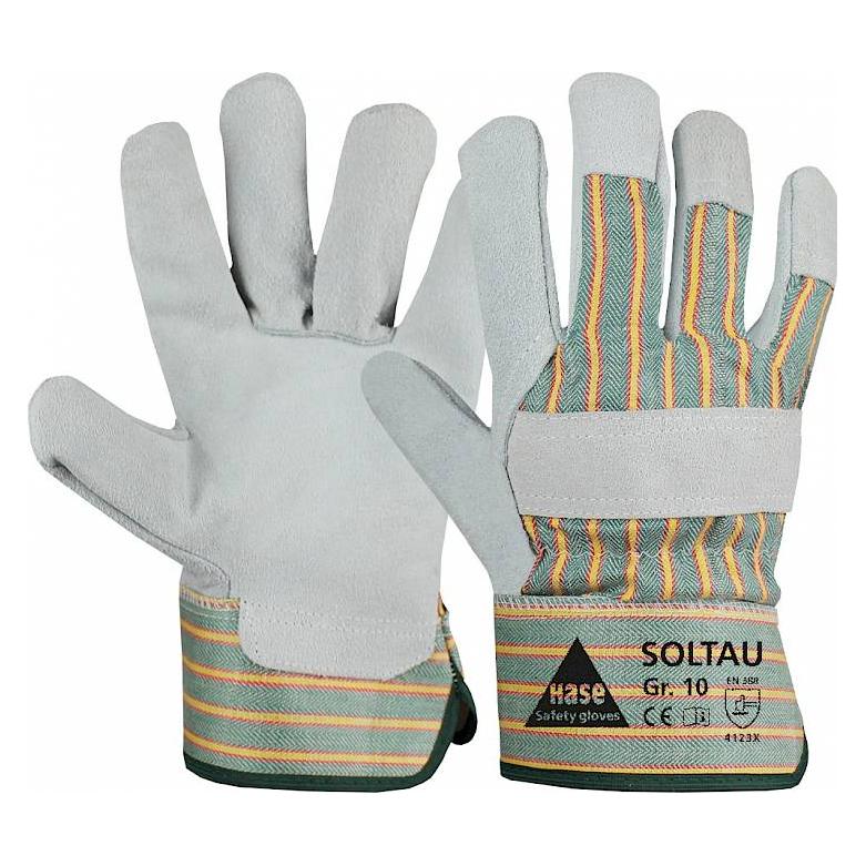Hase Safety Gloves Arbeitshandschuhe Spaltleder, EN 388, EN 420, Grösse 11 (11) (211500)