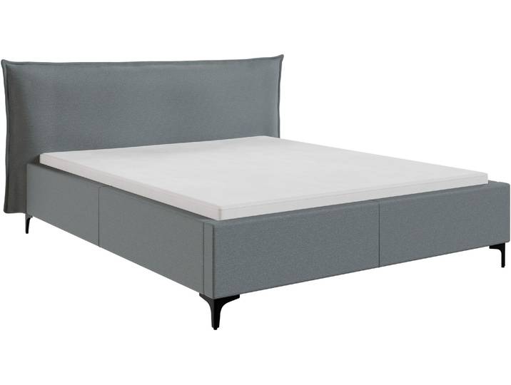 Polsterbett FORTE Helsingborg , grau, B:177cm L:222cm, Der Bezugsstoff VIBE ist die perfekte Wahl für Liebhaber von Schlichtheit, modernem Design und Funktionalität. Seine gleichmäßige, matte Chenille-Struktur kommt auf großen Möbelflächen wie Sofas, Ecksofas oder Polsterpaneelen hervorragend zur Geltung. Der weiche Griff und die textile, angenehm haptische Oberfläche verleihen jedem Interieur Wärme und Gemütlichkeit, ohne dabei den modernen Charakter zu verlieren. VIBE glänzt nicht wie Velvet – es ist ein Material für alle, die elegante Mattoptik und Harmonie in der Einrichtung bevorzugen.;VIBE ist ein Stoff, der für den täglichen Gebrauch entwickelt wurde. Dank seiner hohen Scheuerbeständigkeit (30.000–35.000 Scheuertouren im Martindale-Test) sowie seiner ausgezeichneten Reiß- und Zugfestigkeit garantiert dieses Material eine lange Lebensdauer und ein ästhetisches Erscheinungsbild der Möbel über viele Jahre hinweg. Der Stoff pillt nicht, verblasst nicht und ist pflegeleicht – regelmäßiges Absaugen und eine sanfte punktuelle Reinigung genügen vollkommen. Das Zertifikat OEKO-TEX Standard 100 sowie die Konformität mit den REACH-Vorschriften bestätigen die Sicherheit und Unbedenklichkeit für das häusliche Umfeld., Betten, Polsterbett, inkl. Lattenrost, in verschiedenen Farben erhältlich