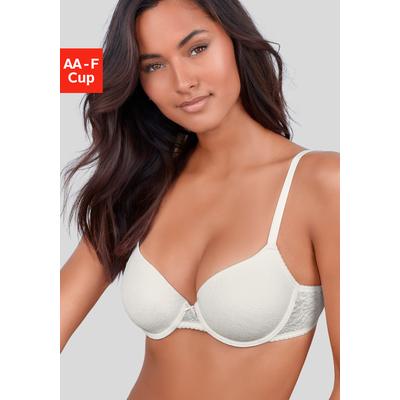 Schalen-BH LASCANA "BH mit Bügel, Spitzen-BH, Elisa", Damen, Gr. 85, Cup B, beige (creme), Spitze, Obermaterial: 78% Polyamid, 22% Elasthan, BHs Schalen-BH, als Dessous-Set kombinierbar, mit zarter Spitze, sexy Dessous