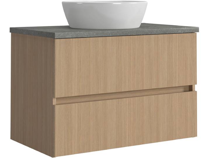 Waschtisch WELLTIME Eixo , braun (eiche hell, eiche hell), B:80cm H:67,5cm T:47cm, Waschtische, Waschtisch