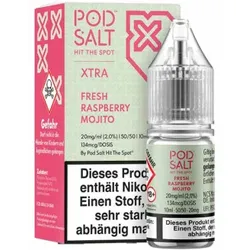 Fresh Raspberry Mojito NicSalt Liquid by Pod Salt Xtra 10ml / 20mg
