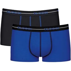 Sloggi Herren Hipster 2er Pack - Start Hipster C2P box, Boxershort, Baumwolle Schwarz/Blau / M