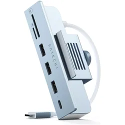 Satechi Clamp (USB-C, 4 Ports), Dockingstation + USB Hub, Silber