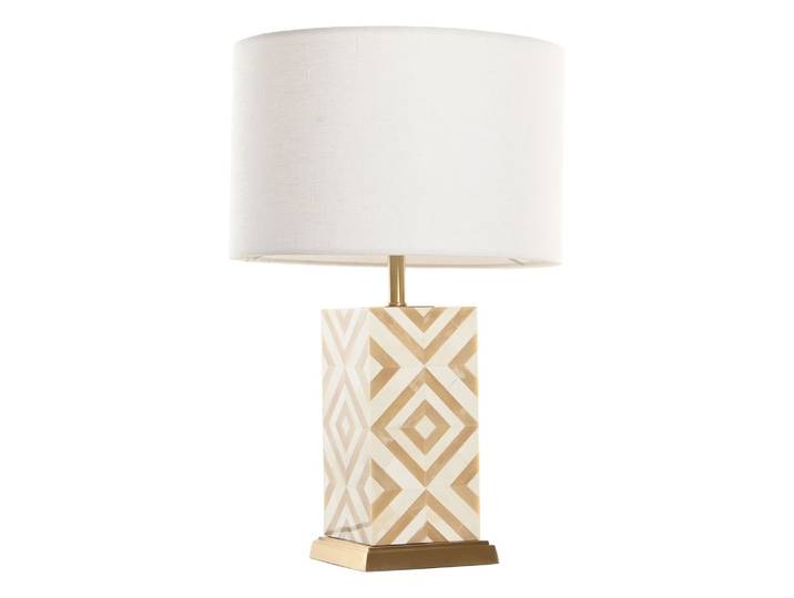 Lampe en laiton et nacre doré 36x36x45 cm