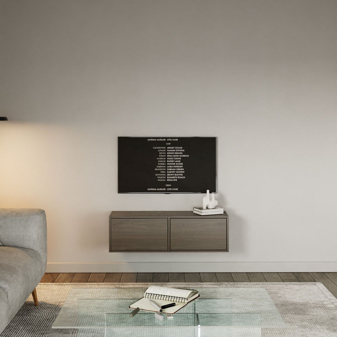 17 Stories Takiea TV Stand for TVs up to 48" Brown Wood 48"