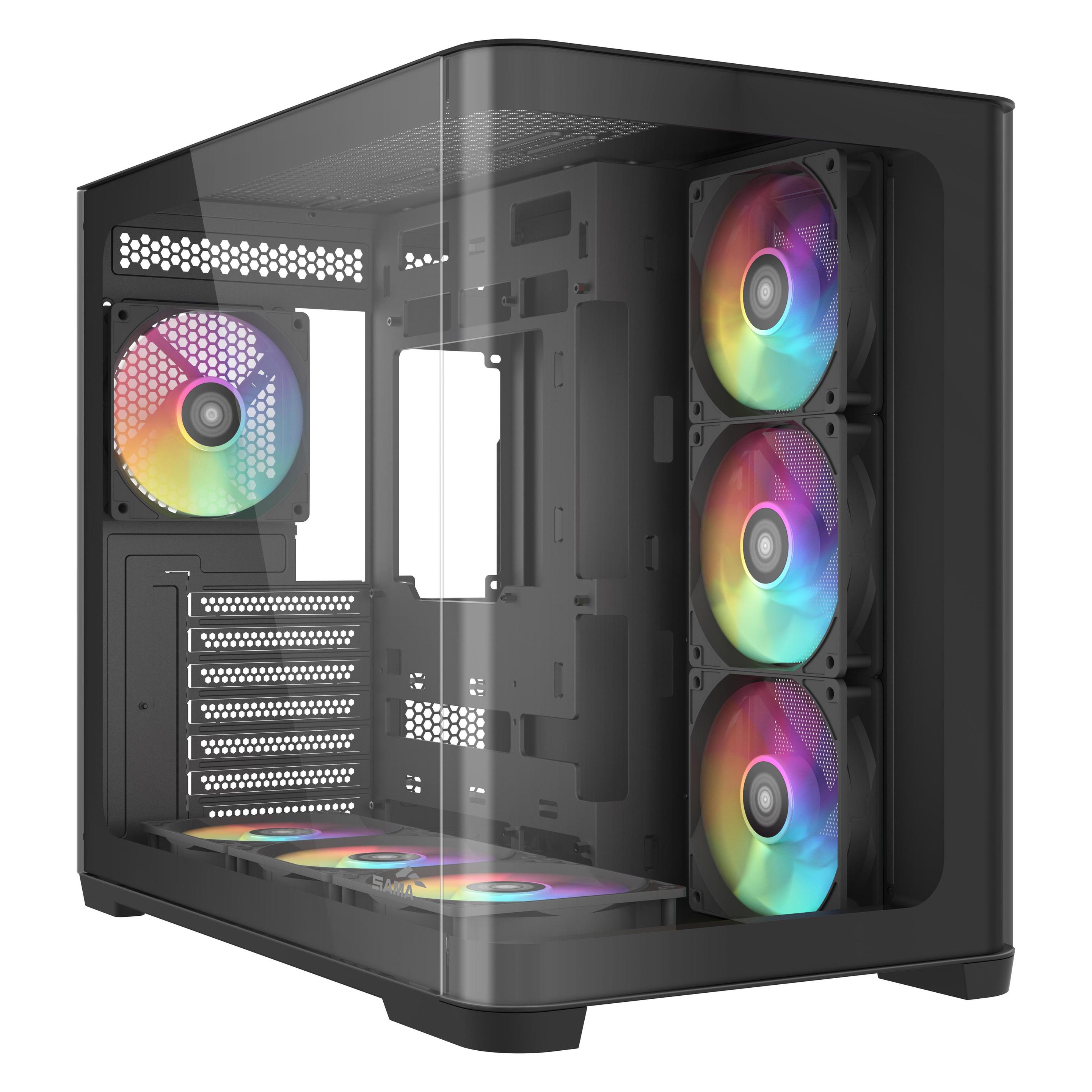 Sama Gears V60, Black Mid-tower Case (ATX, ITX, mATX) (V60-BKADA7X1-GL)