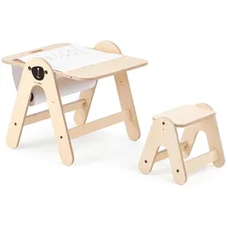 MamaToyz, Kinderstuhl + Kindertisch, Kindersitzgruppe Aktivitäten Tisch & Schreibtafel: Bär (Kindersitzgruppe)