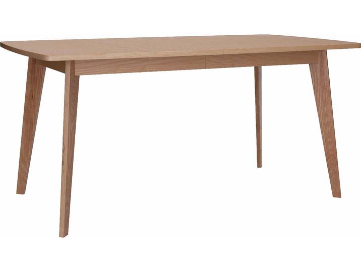 Esstisch WOODMAN Kensal , beige (natur), B:160cm H:77cm T:90cm, Tische, Esstisch, inklusive Verlängerungsplatte, im schlichten skandinavischen Design