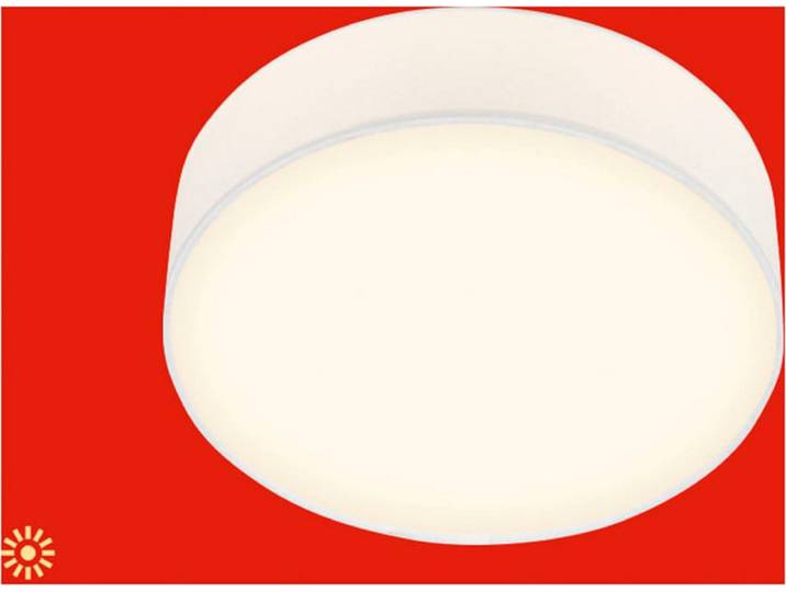 BRILONER LEUCHTEN LED Deckenleuchte DUCK , weiß, 1, Ø 30cm H: 10,5cm, 1 Stk., Leuchten, 30x10,5 cm, Wohnzimmer, Schlafzimmer, Flur, Küche, LED Deckenleuchte