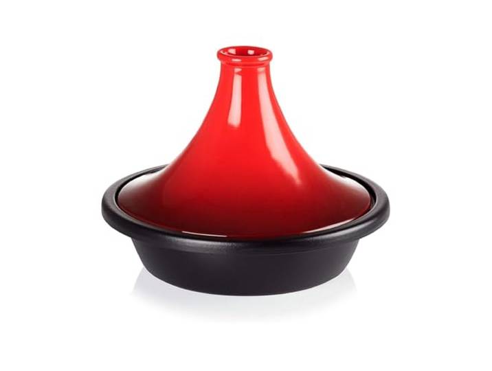 HAJHI 27/32 Cm Gusseisen Tajine Topf Mit Deckel Energiesparend Tagine Marokko für Den Hausgebrauch Emailliert Zum Schmoren Braten(27CM)
