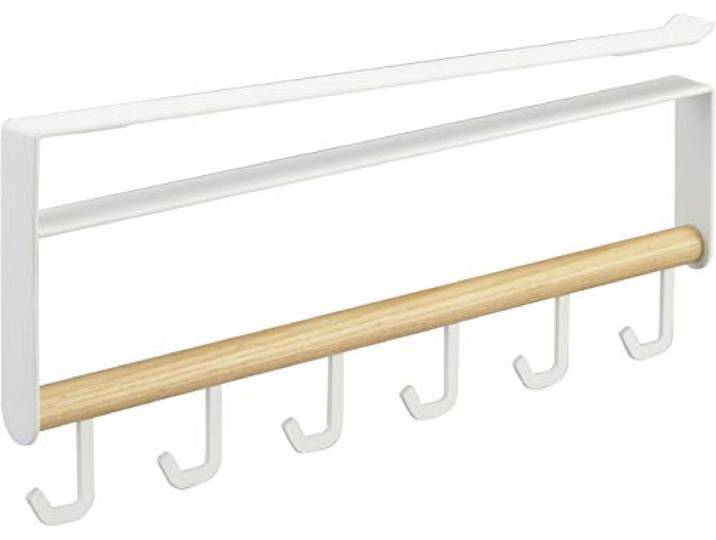 YAMAZAKI Under Shelf Tool Hook Crochets de Cuisine\, Acier\, Blanc