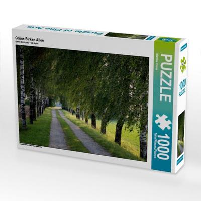 CALVENDO Puzzle Grüne Birken Allee | 1000 Teile Lege-Größe 64x48cm Foto-Puzzle für glückliche Stunden