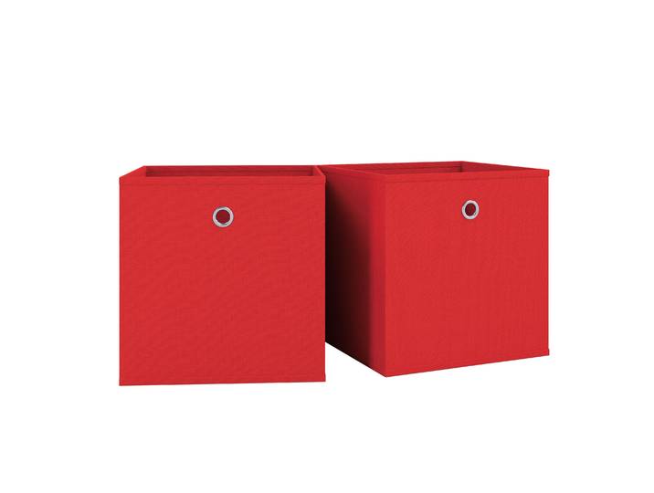 Faltbox VCM 2er Set Faltbox Klappbox Aufbewahrungsbox Boxas , rot, B:27cm T:27cm, Aufbewahrungsboxen, Faltbox