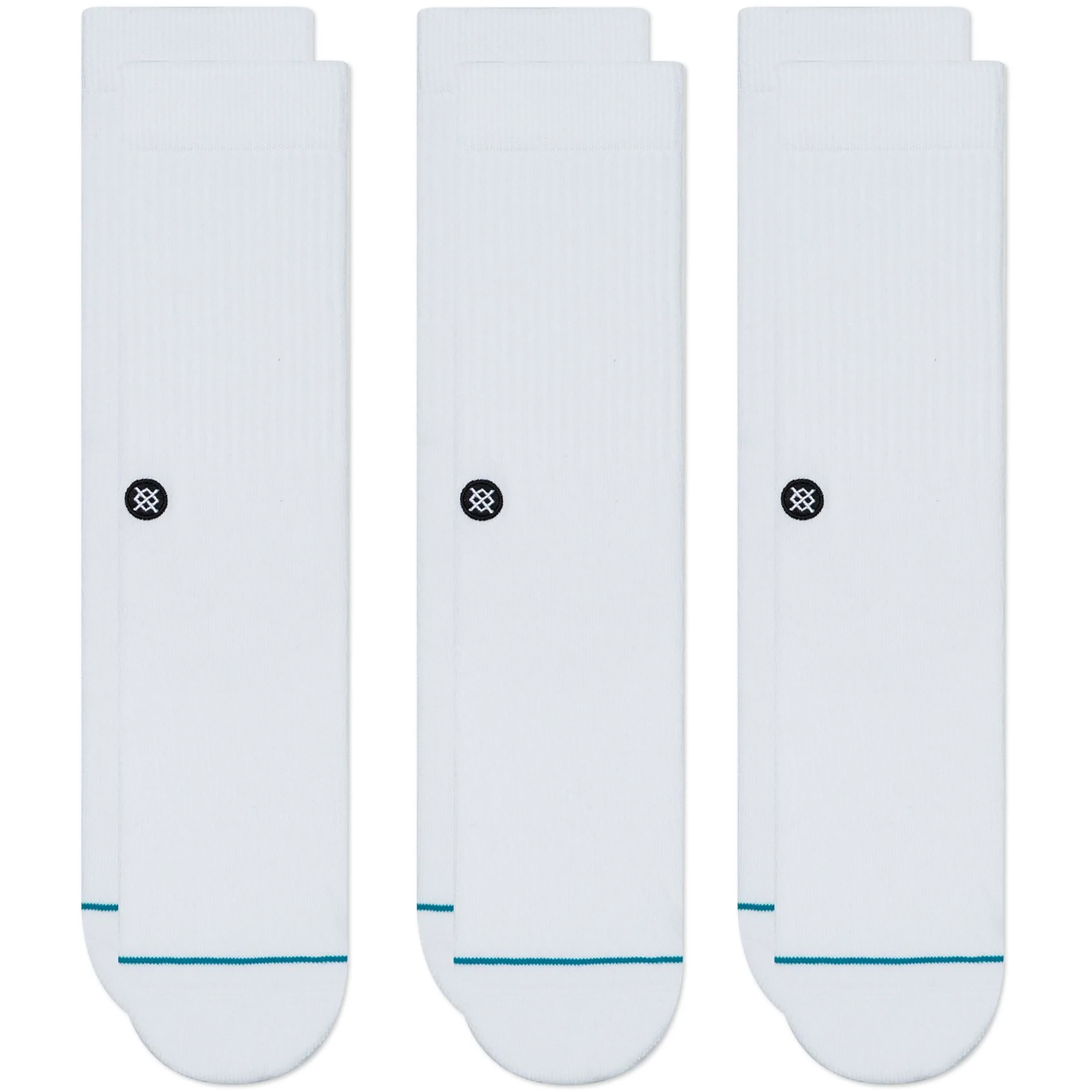 Stance Icon 3er Pack Freizeitsocken weiss Größe 38 Lifestyle Hautfreundlich