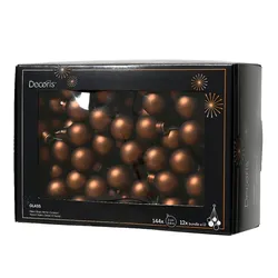 Christmas Decorations 144 Glaskugeln am Draht 2cm Weihnachtskugeln Spiegelbeeren Espressobraun matt
