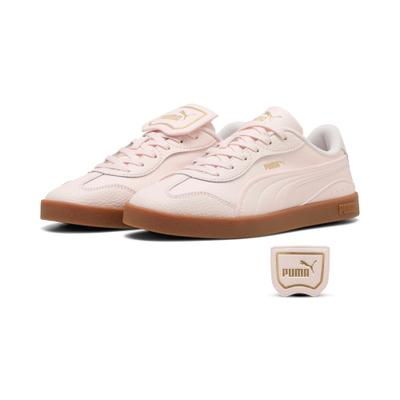 Sneaker PUMA "CLUB AZURA L", Damen, Gr. 38, rosa (jasmine flower, gold), Schuhe Sneaker, für sportlichen Look, aus Leder, mit Gummilaufsohle, mit Schnürung
