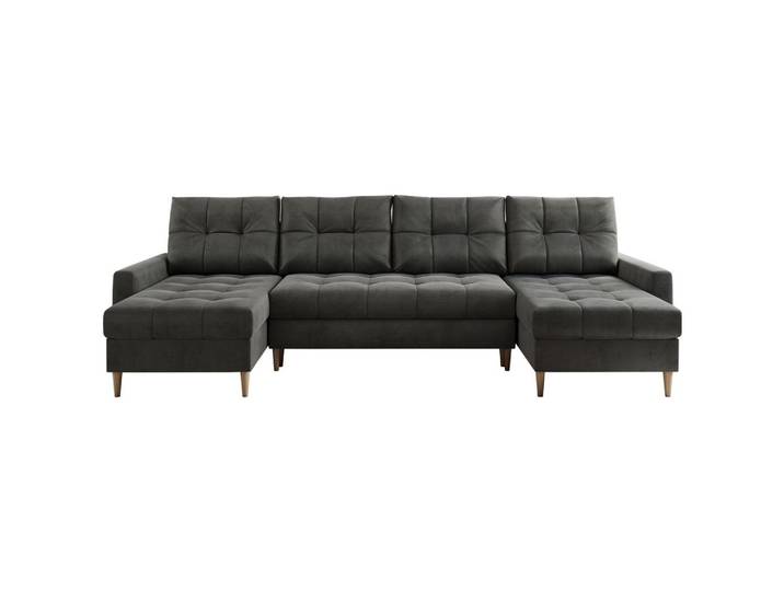 WOHNLANDSCHAFT Colin U Velvet Dunkelgrau