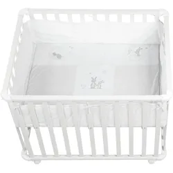 Laufgitter roba FOX & BUNNY (LBH 75x100x72,50 cm) - weiß - LBH 75x100x72,50 cm