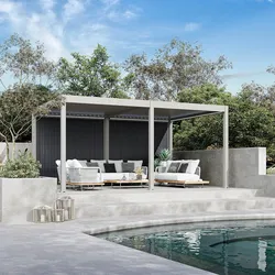 Weide Sichtschutzwand Anthrazit – Pergola Seitenwand Aus Wpc Lamellen & Windschutzsand 2.65 M