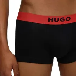HUGO Iconic Trunk Schwarz/Rot Baumwolle Large Herren